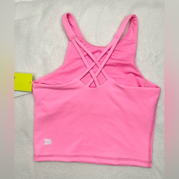 All In Motion Cropped Tank Tight Fit Kids Girls Size Small (6/7T) Build In Bra - Picture 2 of 11